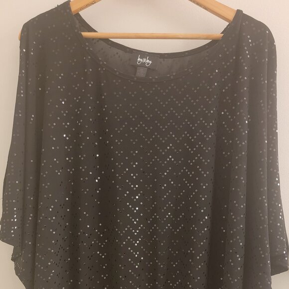 Sequin sparkle black top - Picture 1 of 6